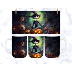 Madárijesztő  mintás halloweeni bögre -3