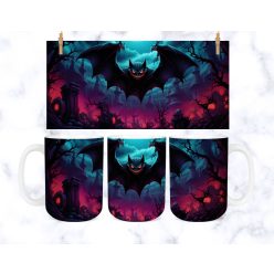 Denevér mintás halloweeni bögre