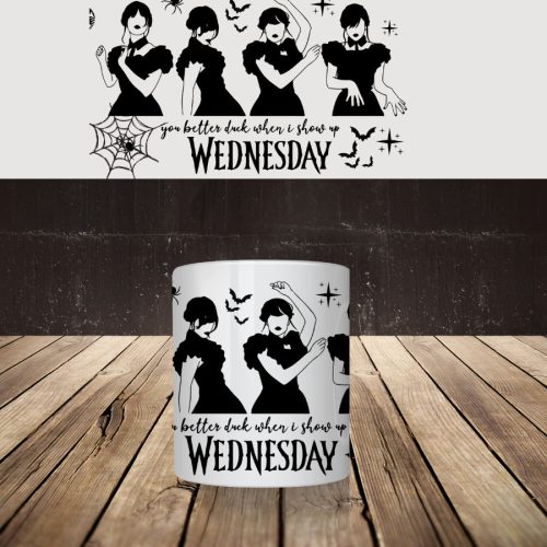 Wednesday mintás bögre 3