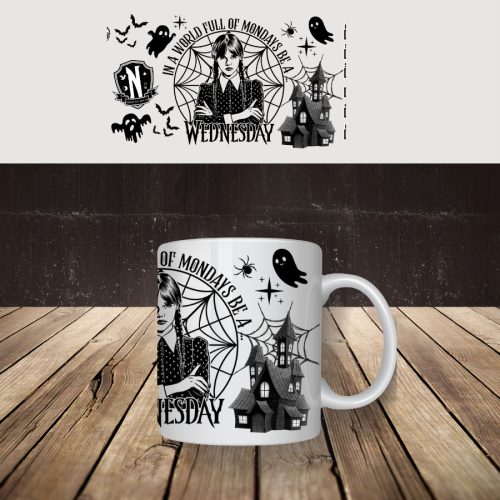 Wednesday mintás bögre 4