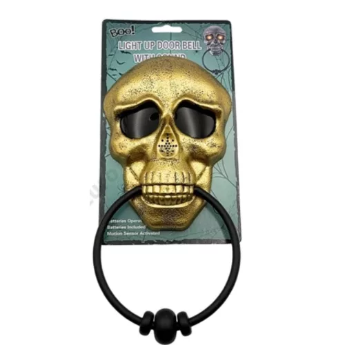 Ajtócsengő beszélő Halloween koponya különböző színekben