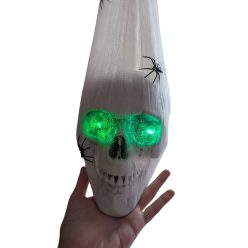 Halloween dekoráció - Koponya led világítással 