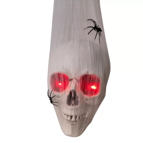Halloween dekoráció - Koponya led világítással 