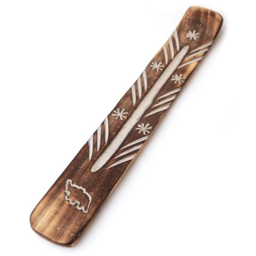 Mangófa Füstölő Égető Elefánt Díszítéssel – Természetes Füstölő Állvány