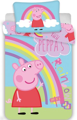 Peppa malac Rainbow Gyerek ágyneműhuzat 100×135cm, 40×60 cm