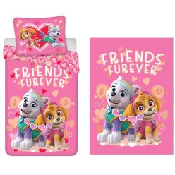   Mancs Őrjárat Friends Furever gyerek ágyneműhuzat és polár takaró szett