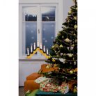 Gyertyapiramis, 7 db izzóval, lakkozott fából