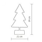 Karácsonyfa asztaldísz, 20 db LED-del, ABS műanyagból, 21 x 39 cm