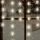 LED-es csillag fényfüggöny, 1,35 m / 50 db melegfehér LED, adapter, beltéri 