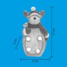 LED-es kerámia asztali dísz, rénszarvas, 4 db LED