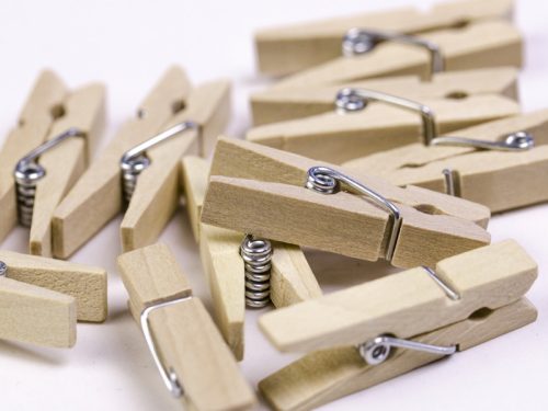 Fa csipeszek, természetes fa (1 pkt / 10 db.)