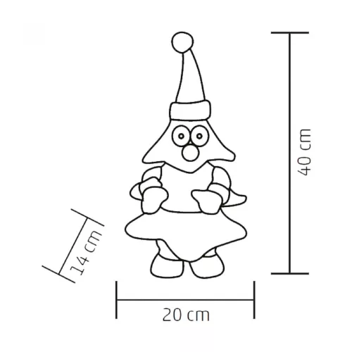 Éneklő, táncoló fenyő, 40 cm magas