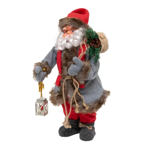 Táncoló, zenélő mikulás, 45 cm magas