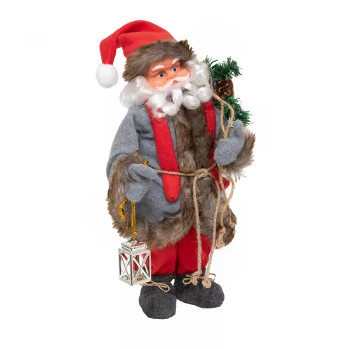 Táncoló, zenélő mikulás, 45 cm magas