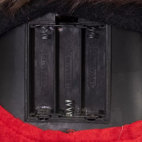 Táncoló, zenélő mikulás, 45 cm magas