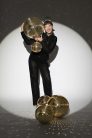 Disco tükörlabda, pezsgő arany, 40 cm