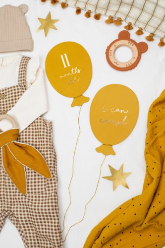 Mérföldkő kártyák Lufi, mix, 11,5x17 cm