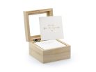Vendégkönyv - esküvői tanácsadó doboz, 9,5x9,5x6 cm, angol nyelvű változat