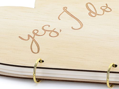Wooden guest book - Heart, 26.5x25 cm