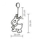 Rénszarvas ablakdísz, 10 db LED,