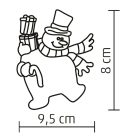 Home KID 324 LED-es ablakdísz, hóember, beltéri kivitel, 1db színváltó LED