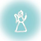 Angyal ablakdísz, 8 db LED