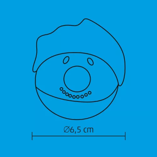 Hóember gömb, 1 db LED, piros, villogó