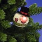 Hóember gömb, 1 db LED, piros, villogó