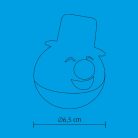 Hóember gömb, 1 db LED, piros, villogó