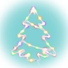 Fenyőfa ablakdísz, kül- és beltéri kivitel, színes