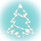 Fenyőfa ablakdísz, kül- és beltéri kivitel, melegfehér