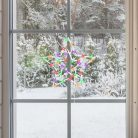 Csillag ablakdísz, kül- és beltéri kivitel, színes