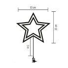 Csillag ablakdísz, kül- és beltéri kivitel, színes