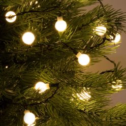   LED-es gömb fényfüzér, 4 m / 50 db melegfehér LED, adapter, beltéri