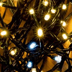   LED-es sziporkázó fényfüzér, 20 m / 200 db LED, adapter, kül- és beltéri