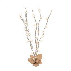   Világító ágak, 40 db LED, 120 cm ágak, ezüst színű, ismétlődő időzítés, beltéri