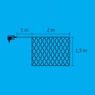 LED háló, 2x1,5 m - 160 db hidegfehér LED