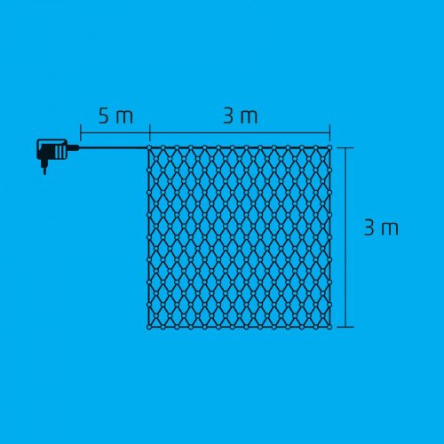 LED-es háló, 3x3 m / 240 db hidegfehér LED