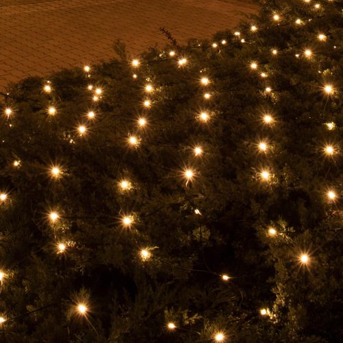 LED-es háló, 3x3 m / 240 db melegfehér LED-del
