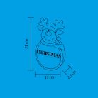 Fa ajtódísz, ablakdísz, rénszarvas forma, 4 db LED,  kapcsolható