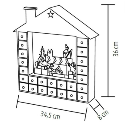 LED-es adventi naptár - üres
