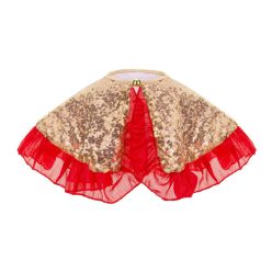   Gyermek arany flitteres gallér piros fodorral, 3-7 éveseknek