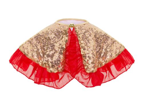 Gyermek arany flitteres gallér piros fodorral, 3-7 éveseknek