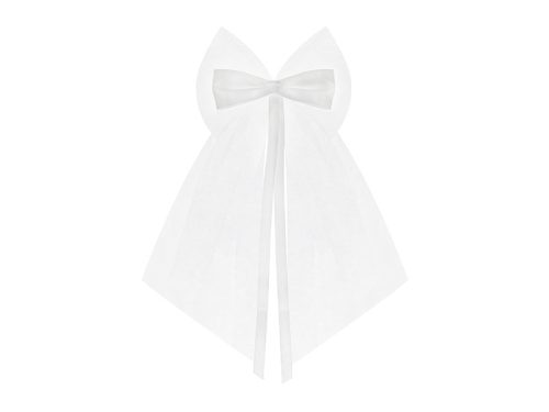 Szalagos masni, fehér, 18cm (1 db / 2 db.)