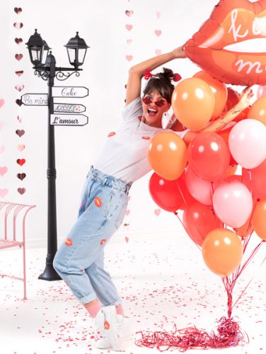 Konfetti szívek, 1,6x1,6 cm, piros, 15g