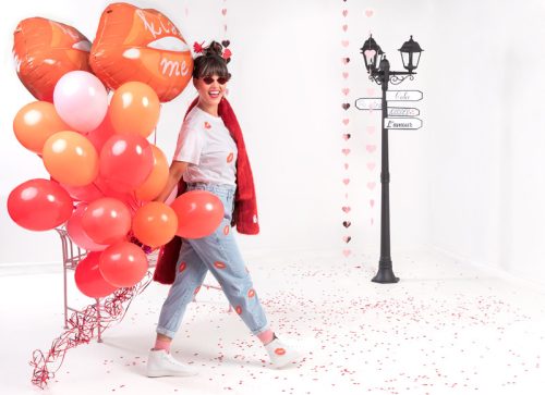 Konfetti szívek, 1,6x1,6 cm, világos rózsaszín, 15g