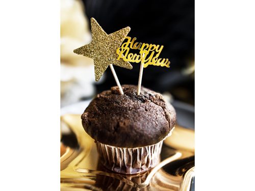 Konfetti Boldog Új Évet, arany, 4 x 2cm, 3g