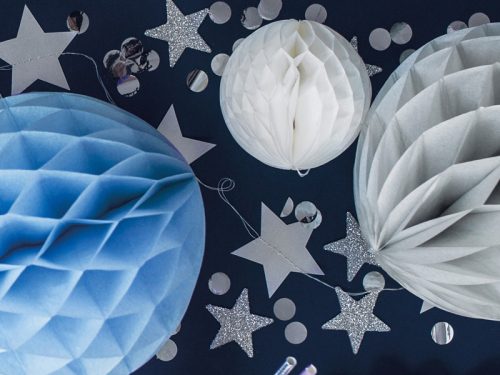 Konfetti körök, ezüst, 15g