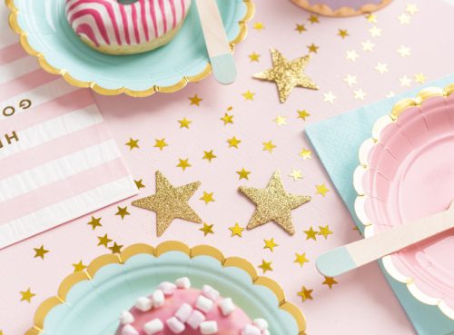 Konfetti csillagok, arany, 10mm, 30g