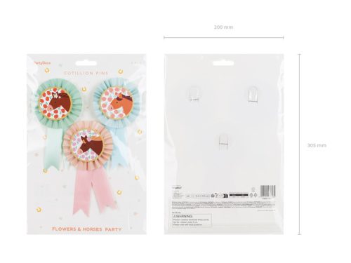 Horse Rosettes, mix (1 pkt / 3 pc.)